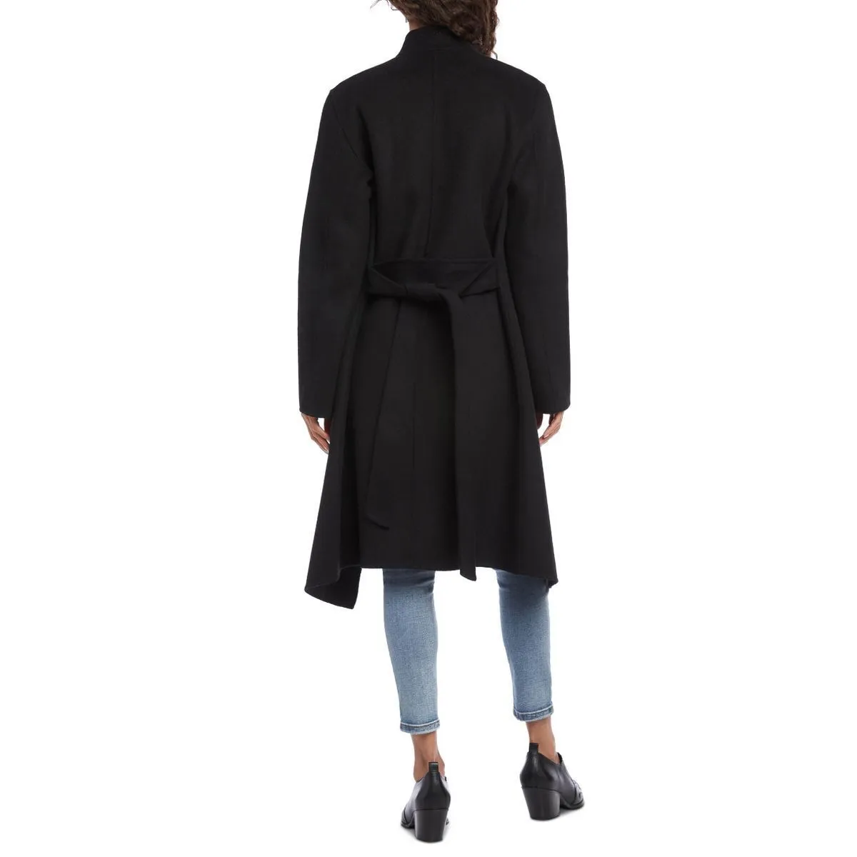 Black Wool Blend Luxury Trench Coat