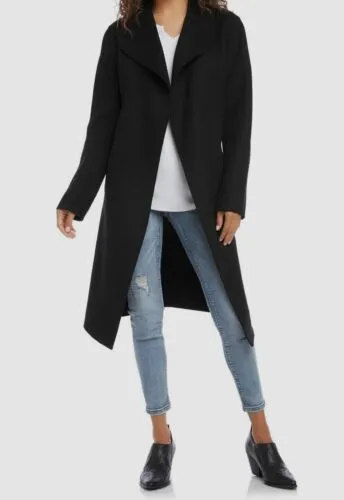 Black Wool Blend Luxury Trench Coat