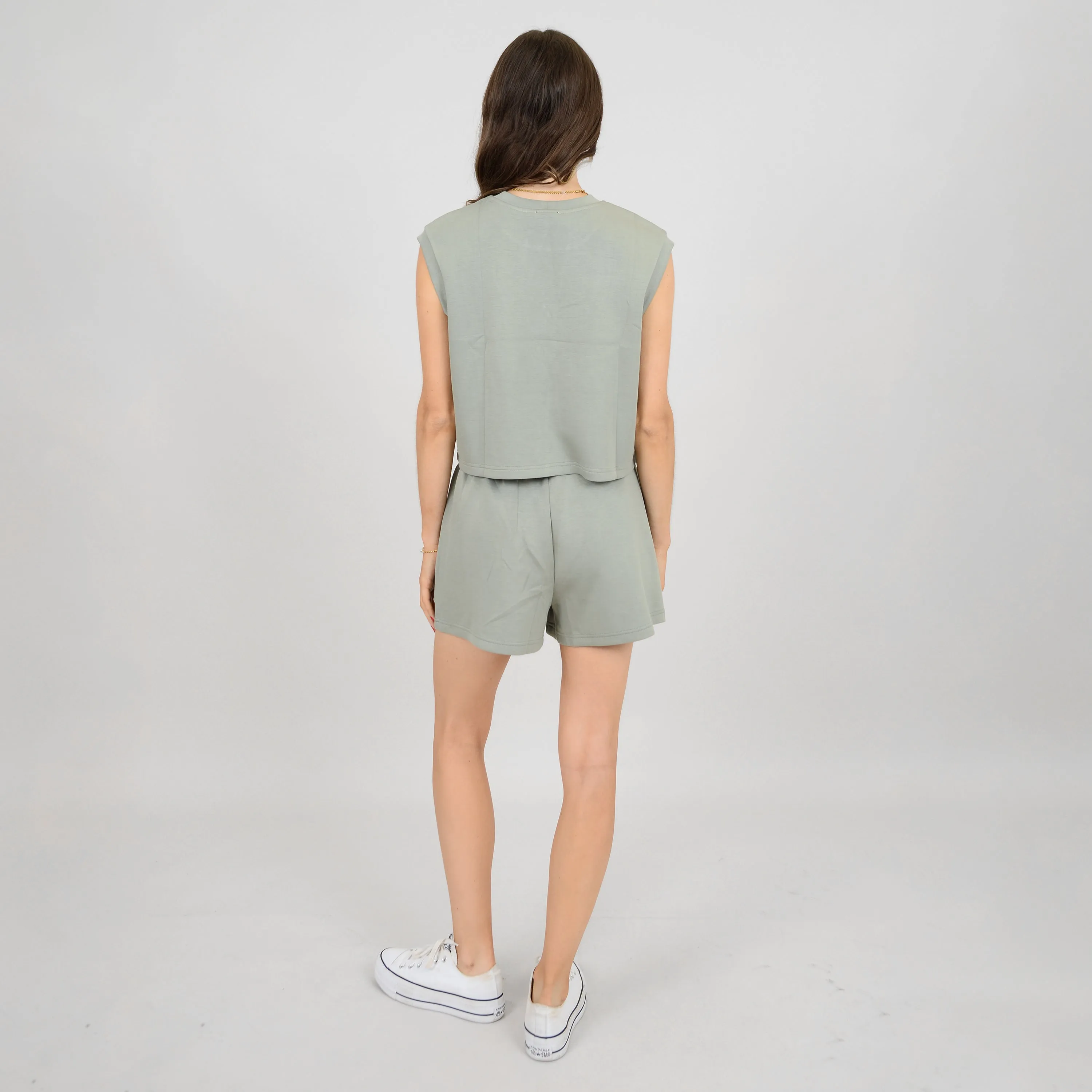 SENZA KNIT SHORT -  SAGE