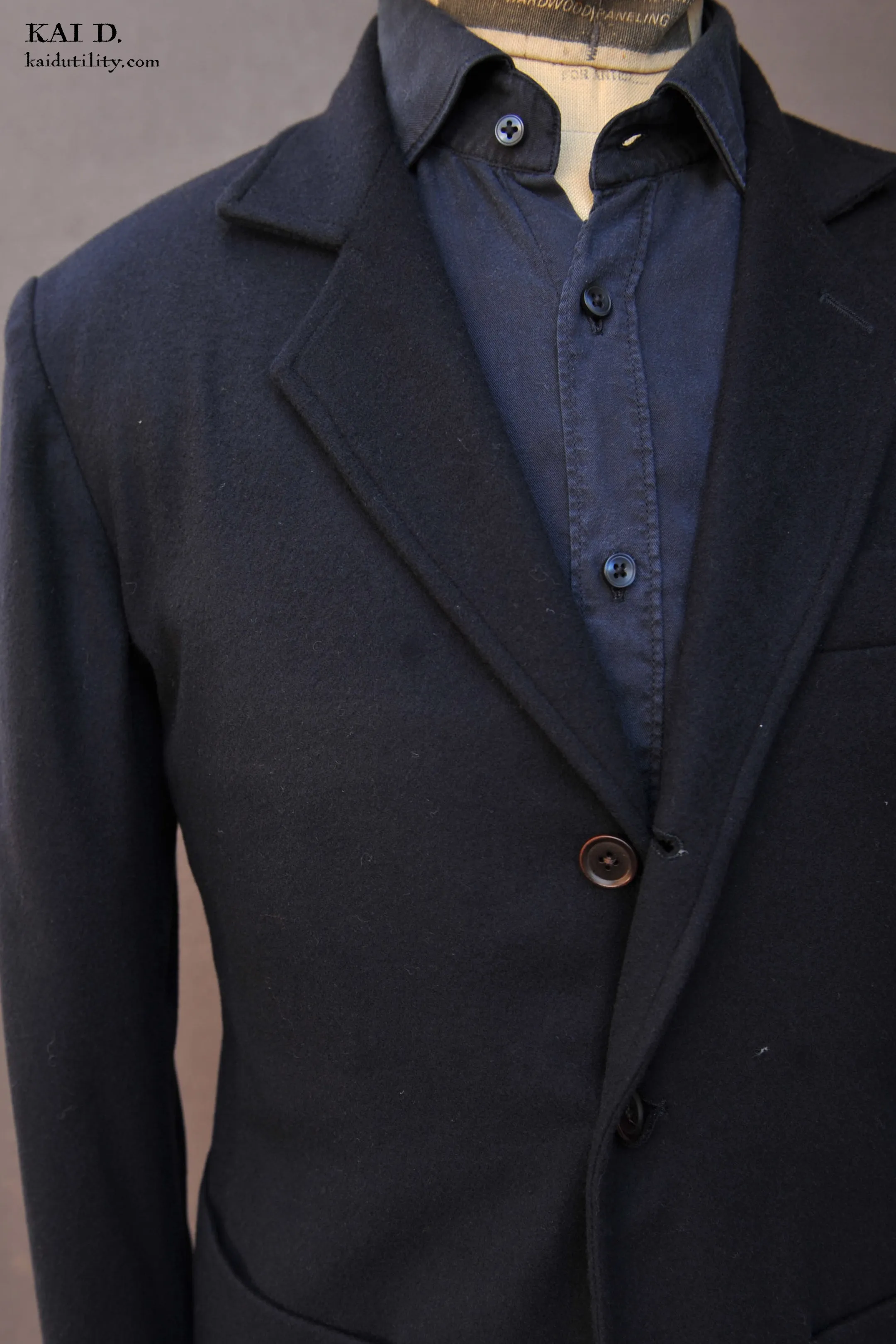 Shoemaker's Jacket - Navy Wool Cashmere - M, XL